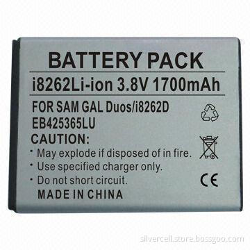 Li-ion Battery for Samsung i8262 with 1,700mAh Capacity